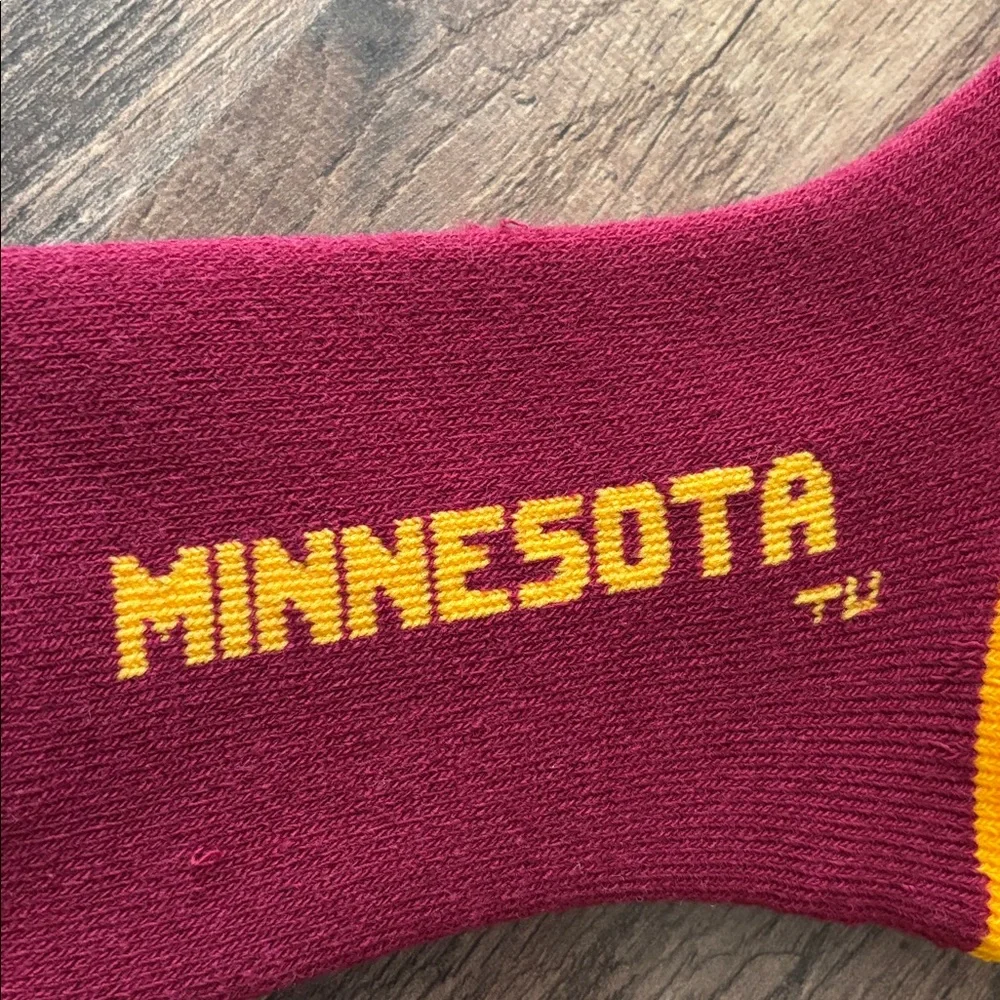 University of Minnesota Maroon and Gold Crew Socks NWT FBF Originals medium